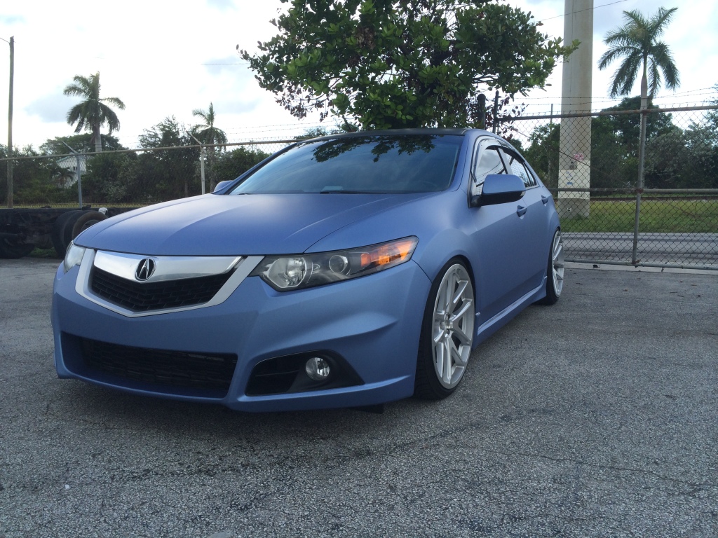 acura tsx intack matte powder blue wrap broward dania