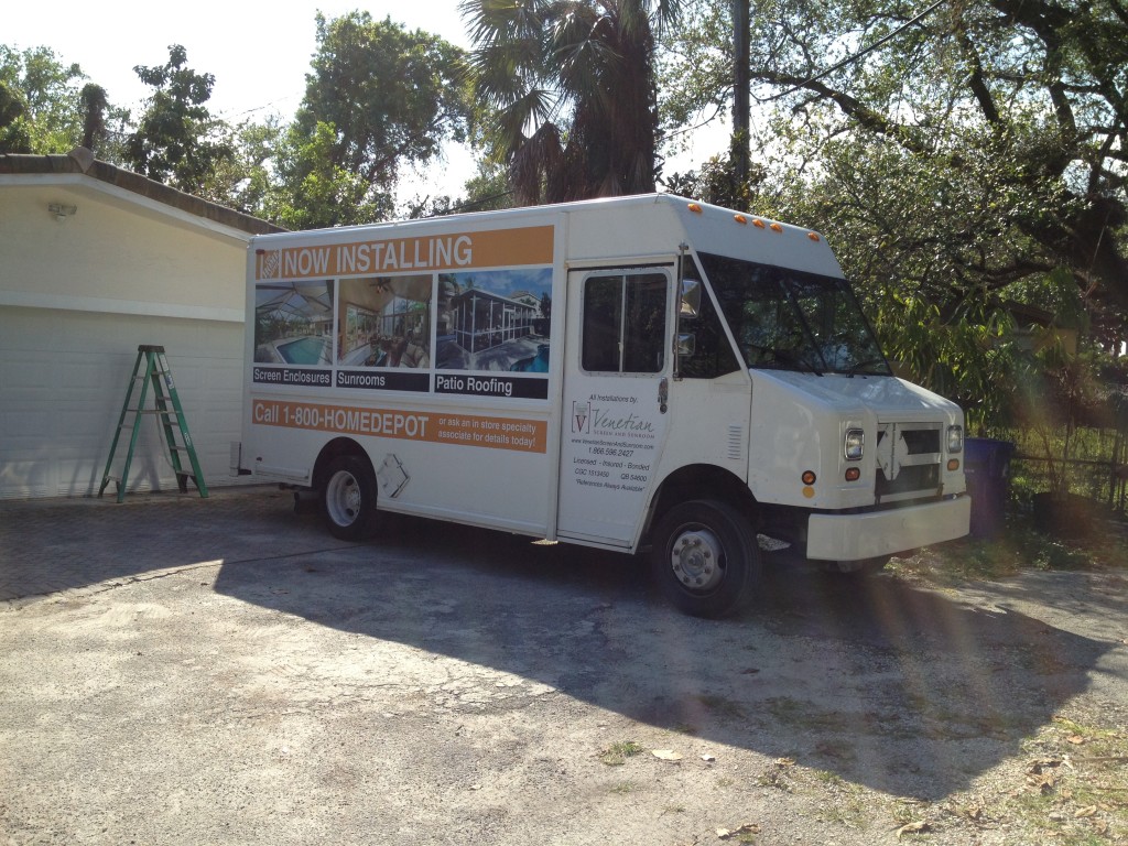 Venetian Intack Food Truck UPS Fedex  Wrap Truck Commerical Graphics 4